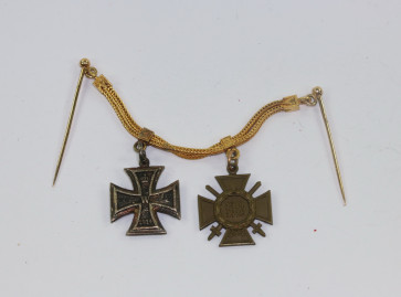 Frackkette 2X Gold 585 - Militaria-Berlin