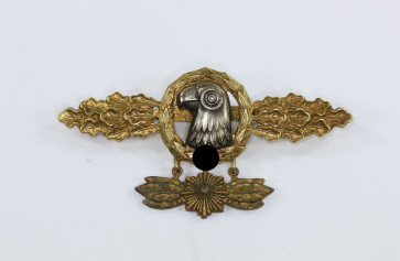 Frontflugspange für Aufklärer in Gold, mit Stern Anhänger - Militaria-Berlin