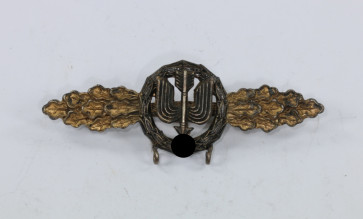 Frontflugspange für Fern-Nachtjäger in Gold, mit Ösen für Hänger - Militaria-Berlin