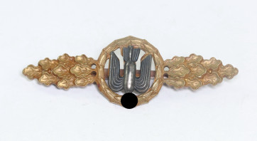  Frontflugspange für Kampfflieger in Bronze, Buntmetall - Militaria-Berlin