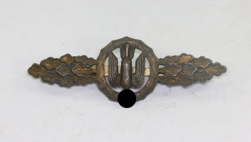  Frontflugspange für Kampfflieger in Gold, Hst. RS&S (Richert Simm & Söhn, Gablonz) - Militaria-Berlin