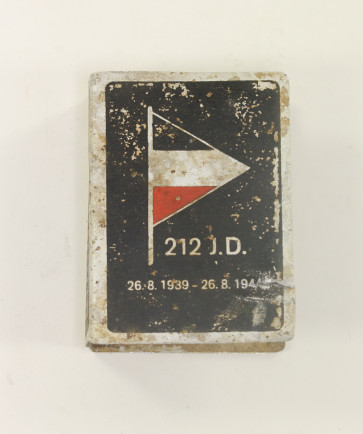 Hülle für Streichholzschachtel 212. J.D. 26.8.1939 - 26.8.1944  (München) - Militaria-Berlin