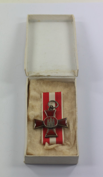  Hanseatenkreuz Hamburg, im Etui - Militaria-Berlin