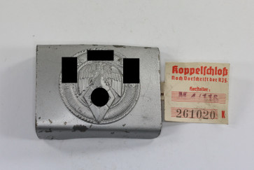 Hitler Jugend (H.J.), Koppelschloß, Hst. RZM M5/276, mit RZM Etikette - Militaria-Berlin
