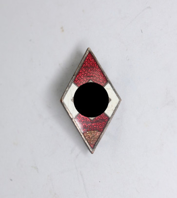 Hitlerjugend (HJ) Mitgliedsabzeichen/Raute, Hst. RZM M1/103 (Carl Poellath, Schrobenhausen/Sachsen) - Militaria-Berlin
