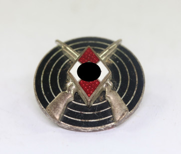  Hitlerjugend (HJ), Schießabzeichen, Hst. RZM M1/77 (Förster & Barth, Pforzheim) - Militaria-Berlin
