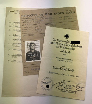Urkunde Eisernes Kreuz 2. Klasse, U-Boot (U-409) - Militaria-Berlin