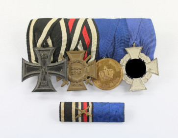 Ordenschnalle 4X, mit Feldspange - Militaria-Berlin