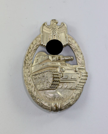 Panzerkampfabzeichen in Silber, Steinhauer & Lück, Buntmetall (!) - Militaria-Berlin