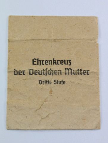 Verleihungstüte Mutterkreuz in Bronze, Dechsler & Sohn - Militaria-Berlin