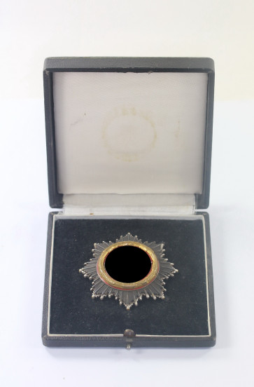  Deutsches Kreuz in Gold, Hst. 1, Deschler & Sohn, München (schwer), im Etui - Militaria-Berlin