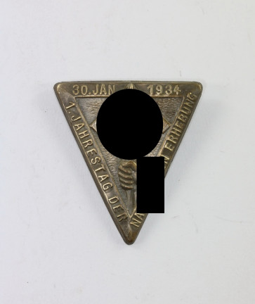 Abzeichen, "1. Jahrestag der Nationalenerhebung 30. Jan. 1934" - Militaria-Berlin
