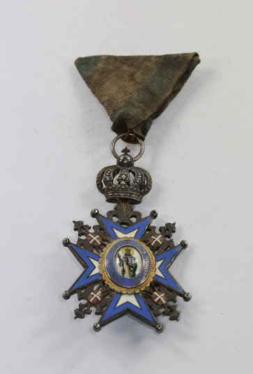 Serbien, St. Sava Orden Ritterkreuz, 2. Modell 1883  - Militaria-Berlin