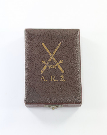 Sachsen, Etui Albrechts Orden Ritterkreuz 2.Klasse mit Schwertern - Militaria-Berlin