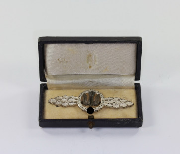  Frontflugspange für Kampfflieger in Silber, Hst. R.S.S., im Etui - Militaria-Berlin