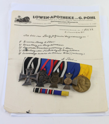 Ordenschnalle 5X + Feldspange - Militaria-Berlin