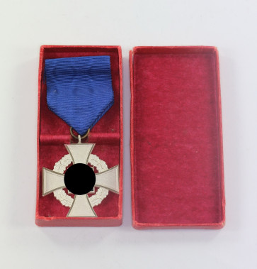  Treudienstehrenzeichen in Silber (25 Jahre), im Etui Gold- u. Silber- Scheideanstalt Oberstein Franz Reichhauer - Militaria-Berlin