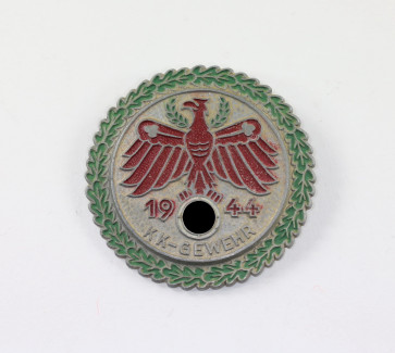 Standschützen Tirol, Siegerabzeichen KK-Gewehr 1944 Gold mit Eichenlaub Kranz - Militaria-Berlin