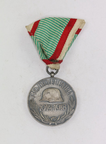 Ungarn, Weltkriegsmedaille Pro Deo et Patria 1914-1918 - Militaria-Berlin