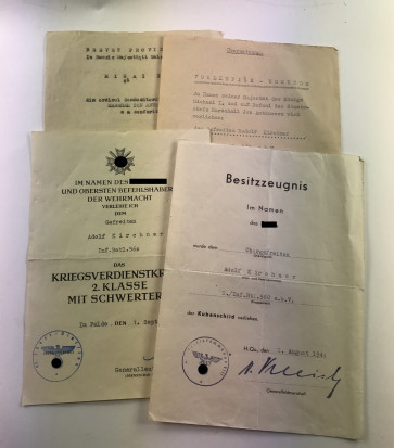 Urkunden Gruppe Strafbataillon / Bewährungseinheit - Militaria-Berlin