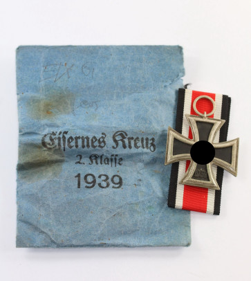 Eisernes Kreuz 2. Klasse 1939, in Verleihungstüte Hammer & Söhne - Militaria-Berlin