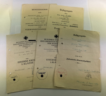 Urkunden Gruppe Unteroffizier Erwin Weinlich  - Militaria-Berlin