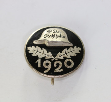 Stahlhelmbund, Diensteintrittsabzeichen 1920, große Ausführung (!), Silber - Militaria-Berlin