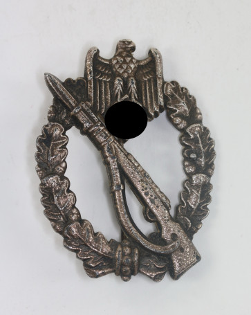 Infanterie-Sturmabzeichen in Silber, E.F. Wiedmann, Frankfurt am Main (ÜÜ) - Militaria-Berlin