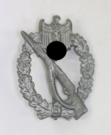 Infanterie-Sturmabzeichen in Silber, Hst. ÜÜ (E.F. Wiedmann, Frankfurt am Main) - Militaria-Berlin