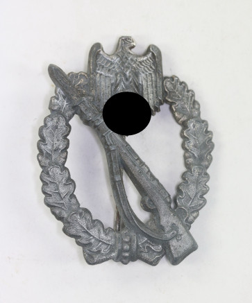 Infanterie-Sturmabzeichen in Silber, Hst. HA (Hermann Aurich, Dresden) - Militaria-Berlin