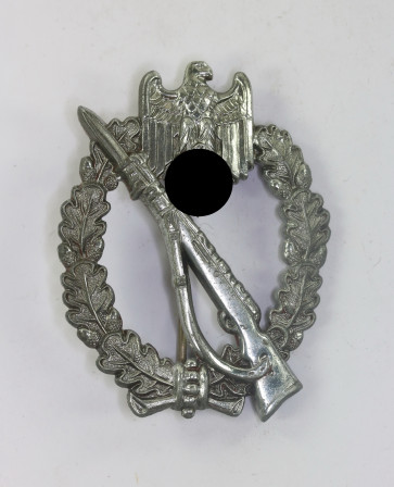 Infanterie-Sturmabzeichen in Silber, Wilhelm Deumer, Lüdenscheid (Pillow Crimp) - Militaria-Berlin