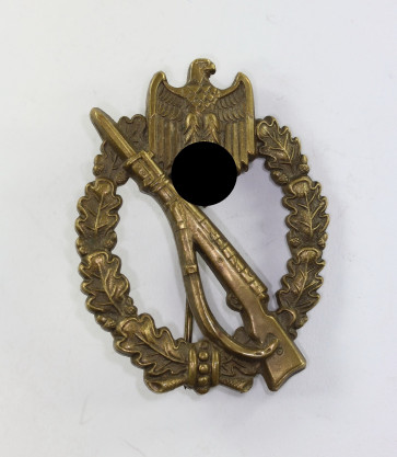Infanterie-Sturmabzeichen in Bronze, Hst. W, Buntmetall, massiv (!) - Militaria-Berlin
