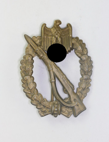  Infanterie Sturmabzeichen in Bronze, Hst. ÜÜ ( E.F. Wiedmann, Frankfurt am Main) - Militaria-Berlin