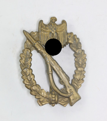  Infanterie Sturmabzeichen in Bronze, Hst. ÜÜ ( E.F. Wiedmann, Frankfurt am Main) - Militaria-Berlin