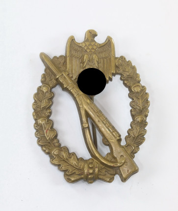 Infanterie Sturmabzeichen in Bronze, Hst. W, Buntmetall, massiv (!) - Militaria-Berlin