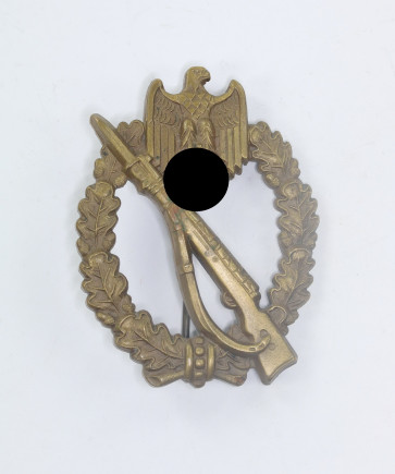 Infanterie Sturmabzeichen in Bronze, Hst. W, Buntmetall, massiv (!) - Militaria-Berlin