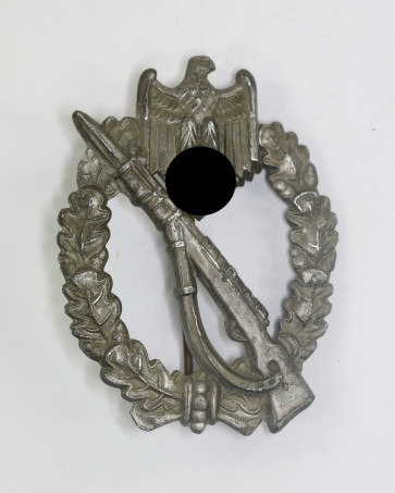 Infanterie Sturmabzeichen in Silber, Hst. ÜÜ (E.F. Wiedmann, Frankfurt am Main) - Militaria-Berlin