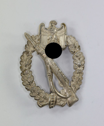 Infanterie-Sturmabzeichen in Silber, Schickle, Buntmetall (früh) - Militaria-Berlin