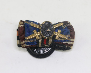 Knopflochdekoration 4X - NSDAP Dienstauszeichnung Bronze und Silber - Militaria-Berlin