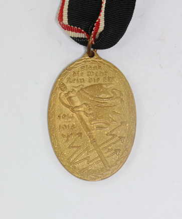  Kriegsdenkmünze - Kyffhäuser Medaille - Blank die Wehr-rein die Ehr 1914-1918 - Militaria-Berlin