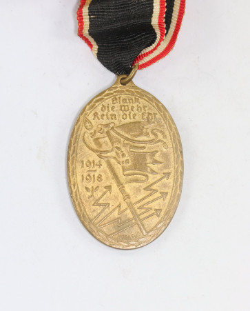 Kriegsdenkmünze - Kyffhäuser Medaille - Blank die Wehr-rein die Ehr 1914-1918 - Militaria-Berlin