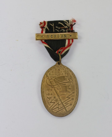 Kriegsdenkmünze - Kyffhäuser Medaille, mit Gefechtsspange Verdun - Militaria-Berlin