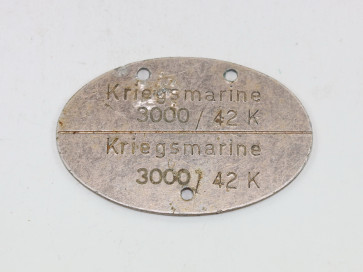 Kriegsmarine, Erkennungsmarke (Aluminium) - Militaria-Berlin