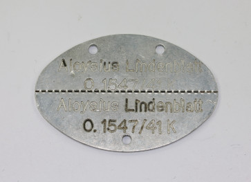 Kriegsmarine, Erkennungsmarke (Aluminium) - Militaria-Berlin