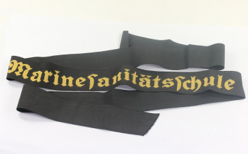 Kriegsmarine, Mützenband Marine Sanitätsschule - Militaria-Berlin