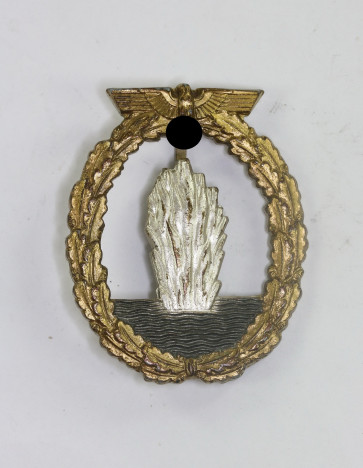 Kriegsmarine, Minensucherabzeichen, Hst. WH (Wilhelm Hochbacher, Wien) - Militaria-Berlin