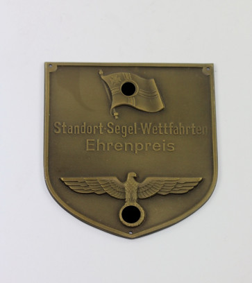 Kriegsmarine, Plakette, Standort-Segel-Wettfahrten Ehrenpreis - Militaria-Berlin