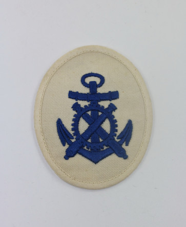 Kriegsmarine, Ärmelabzeichen Artillerie Mechaniker Maat für die weiße Bluse - Militaria-Berlin