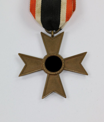 Kriegsverdienstkreuz 2. Klasse, Buntmetall, oranges Band - Militaria-Berlin