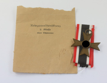 Kriegsverdienstkreuz 2. Klasse, in Verleihungstüte Variante (!) - Militaria-Berlin
